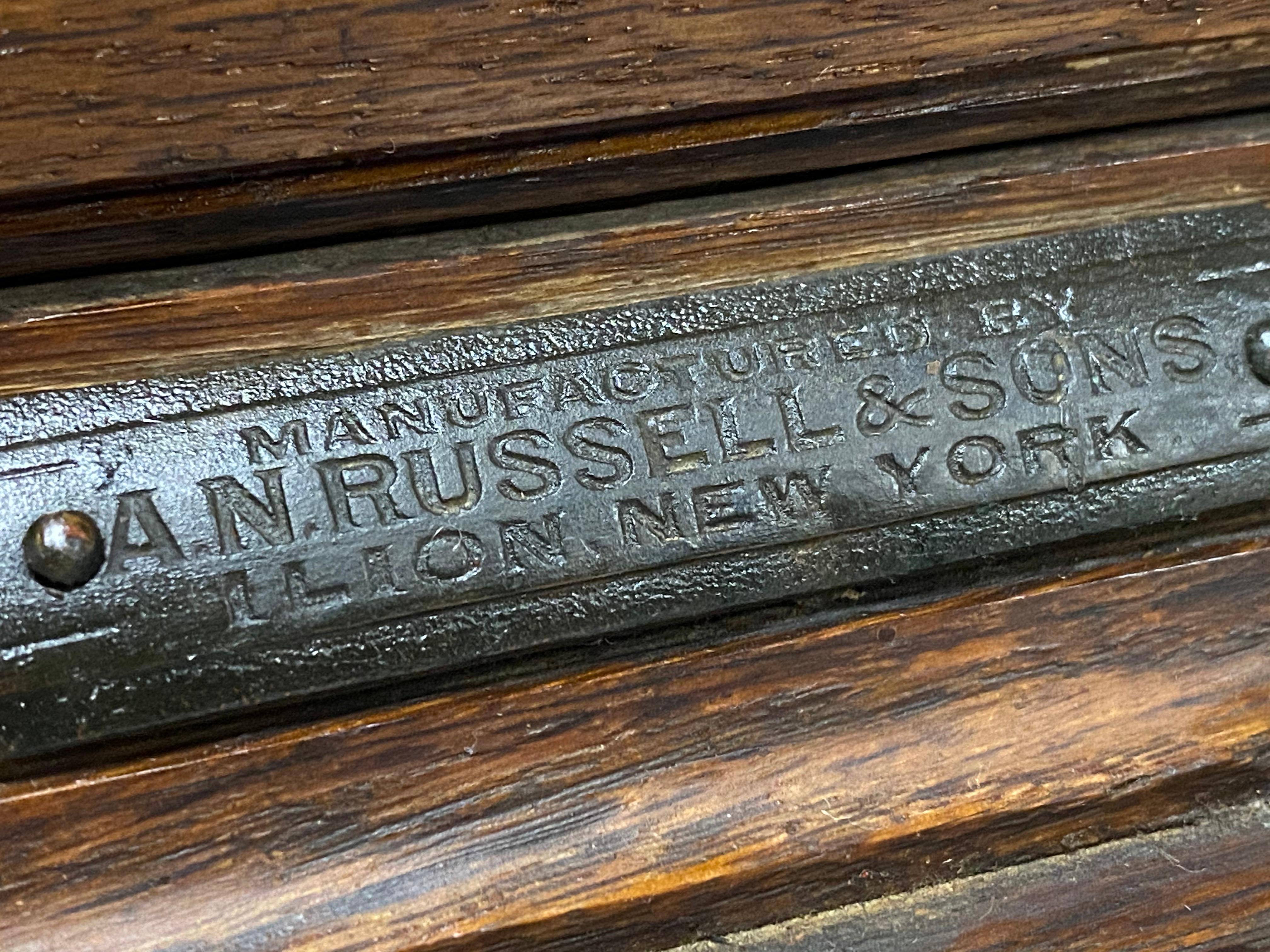 a. N. Russell and Sons Oak and Glass Display Cabinet 8