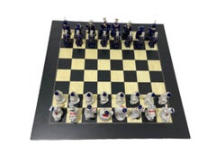 Russian Gardner Porcelain Chess Set