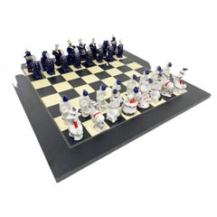 Russian Gardner Porcelain Chess Set