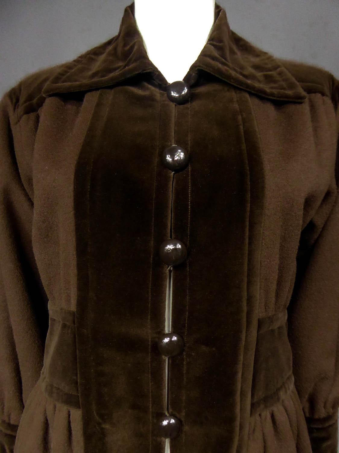 Women's An Saint Laurent Rive Gauche Ballets Russes Collection Coat Circa 1976 - 1978 For Sale