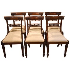 Set of Six Regency Mahogany Dining Chairs
