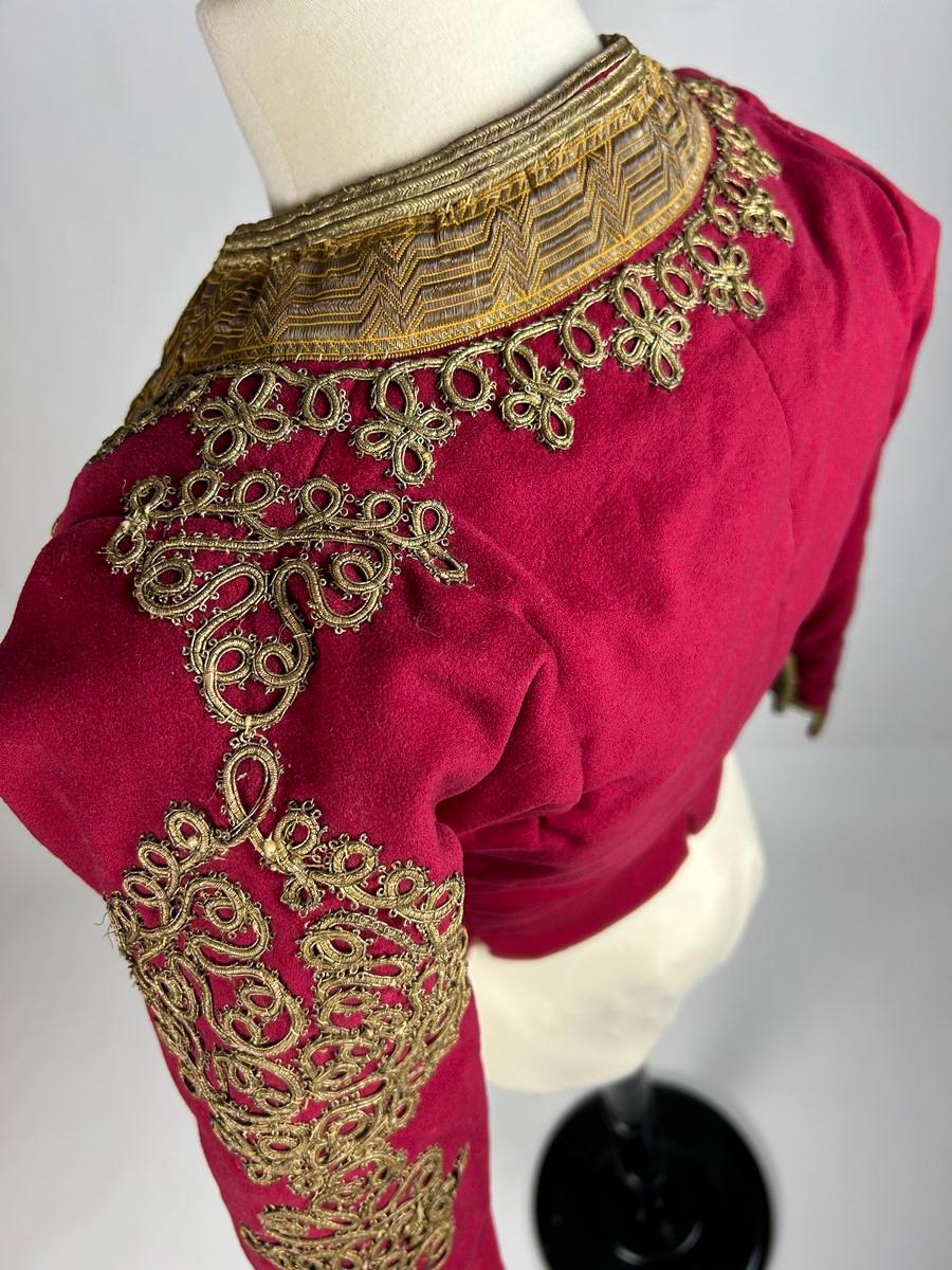 An Turkish wool felt jacket with gold trimmings - Ottoman Empire Circa 1850-1890 For Sale 6