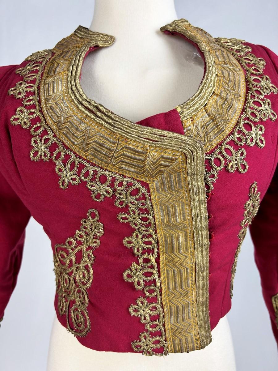 An Turkish wool felt jacket with gold trimmings - Ottoman Empire Circa 1850-1890 For Sale 1
