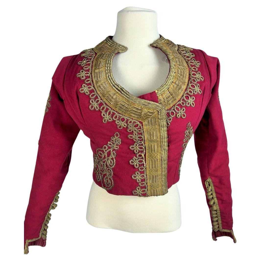 An Turkish wool felt jacket with gold trimmings - Ottoman Empire Circa 1850-1890 For Sale
