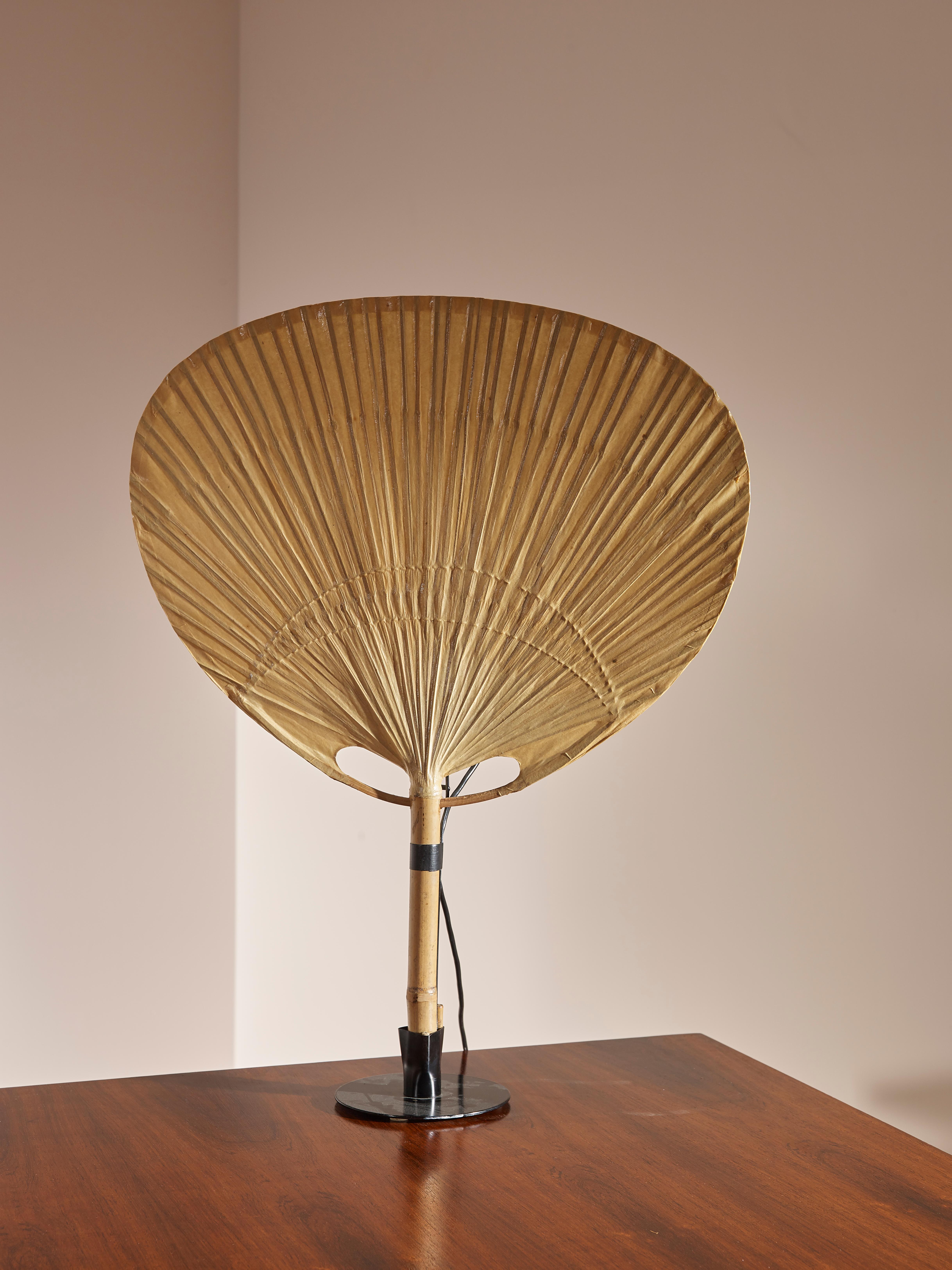Japonisme ‘Uchiwa’ Table Lamp by Ingo Maurer for M Design, Germany, 1977
