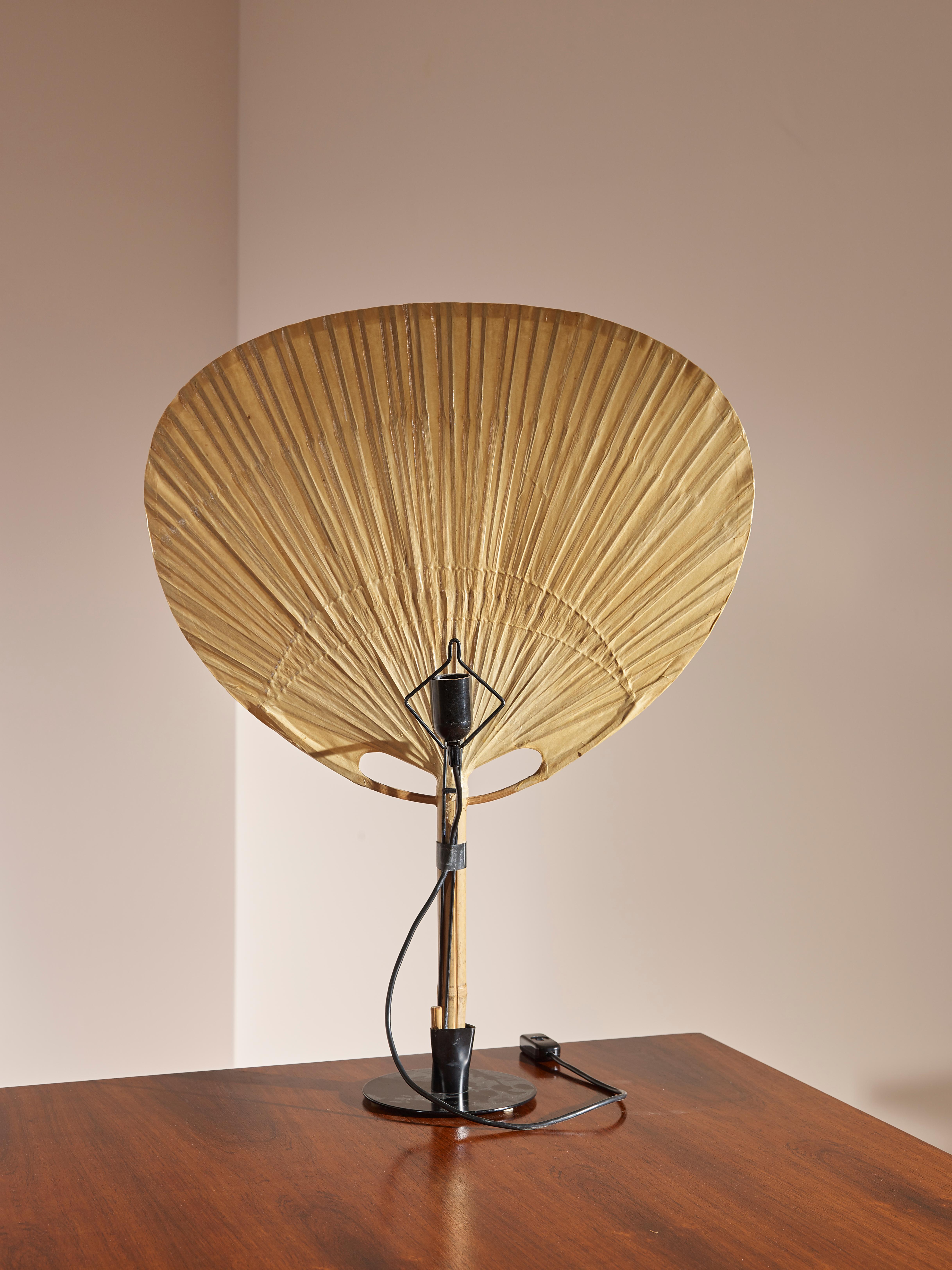 Late 20th Century ‘Uchiwa’ Table Lamp by Ingo Maurer for M Design, Germany, 1977