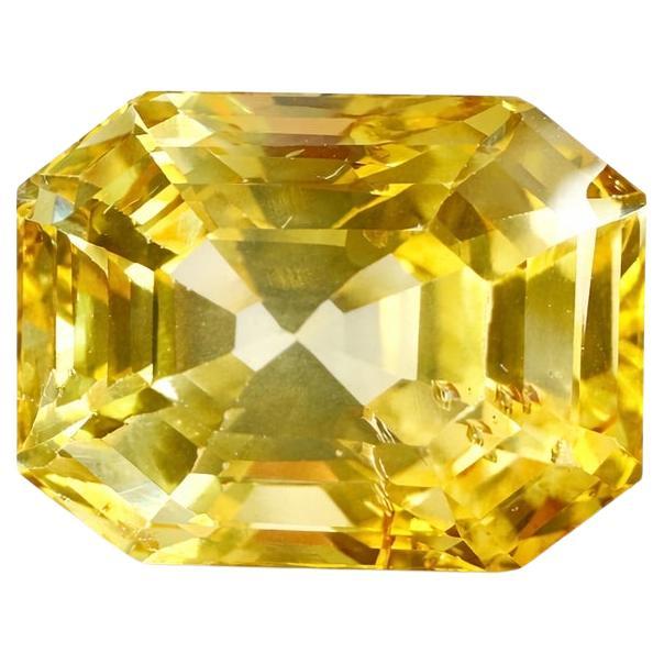 An Unheated 8.79 carat Yellow Sapphire For Sale