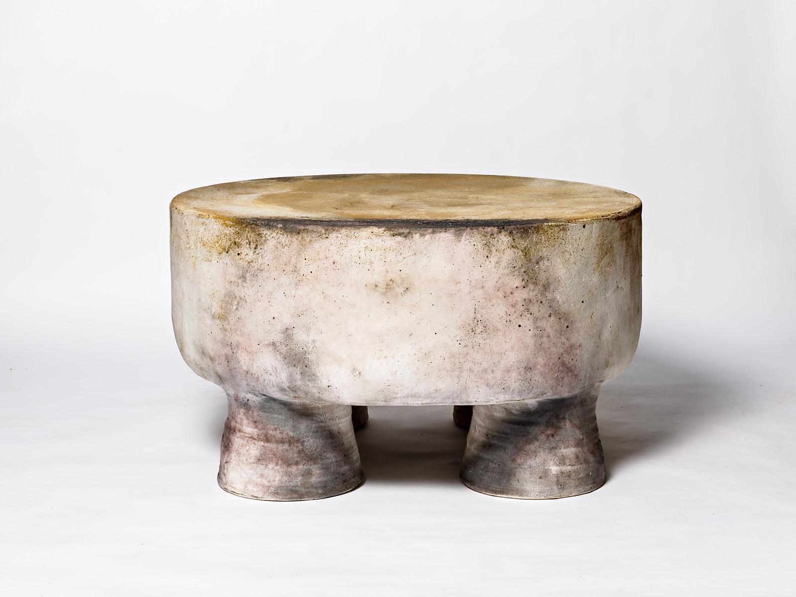 Unique and Exceptionnel Coffee Table by Mia Jensen, Wood Firing, 2022 In Excellent Condition In Saint-Ouen, FR