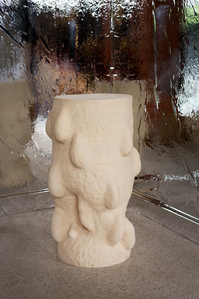 Unique Ceramic and Oak Sculpture by Laurent Dufour, 2019 In New Condition In Saint-Ouen, FR