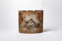 An unique woodfired stoneware vase to La Borne Potters, circa 1970