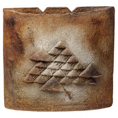 An unique woodfired stoneware vase to La Borne Potters, circa 1970