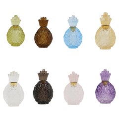 An unparalleled collection of 8 gemstone perfume bottle  Snuff / Itar bottles