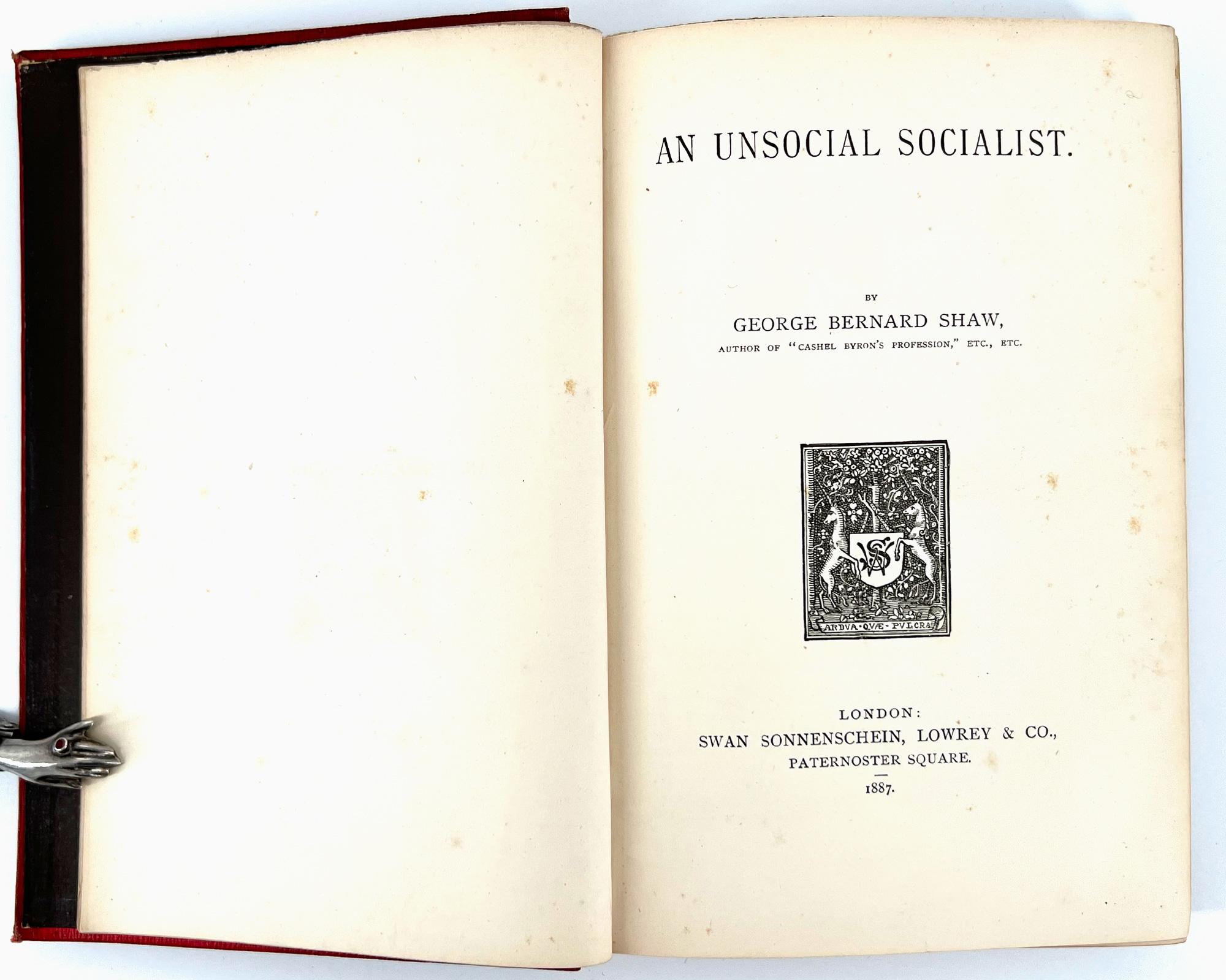 English An Unsocial Socialist by George Bernard SHAW For Sale