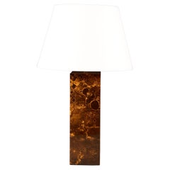 Lampe inhabituelle en faux onyx des années 1970