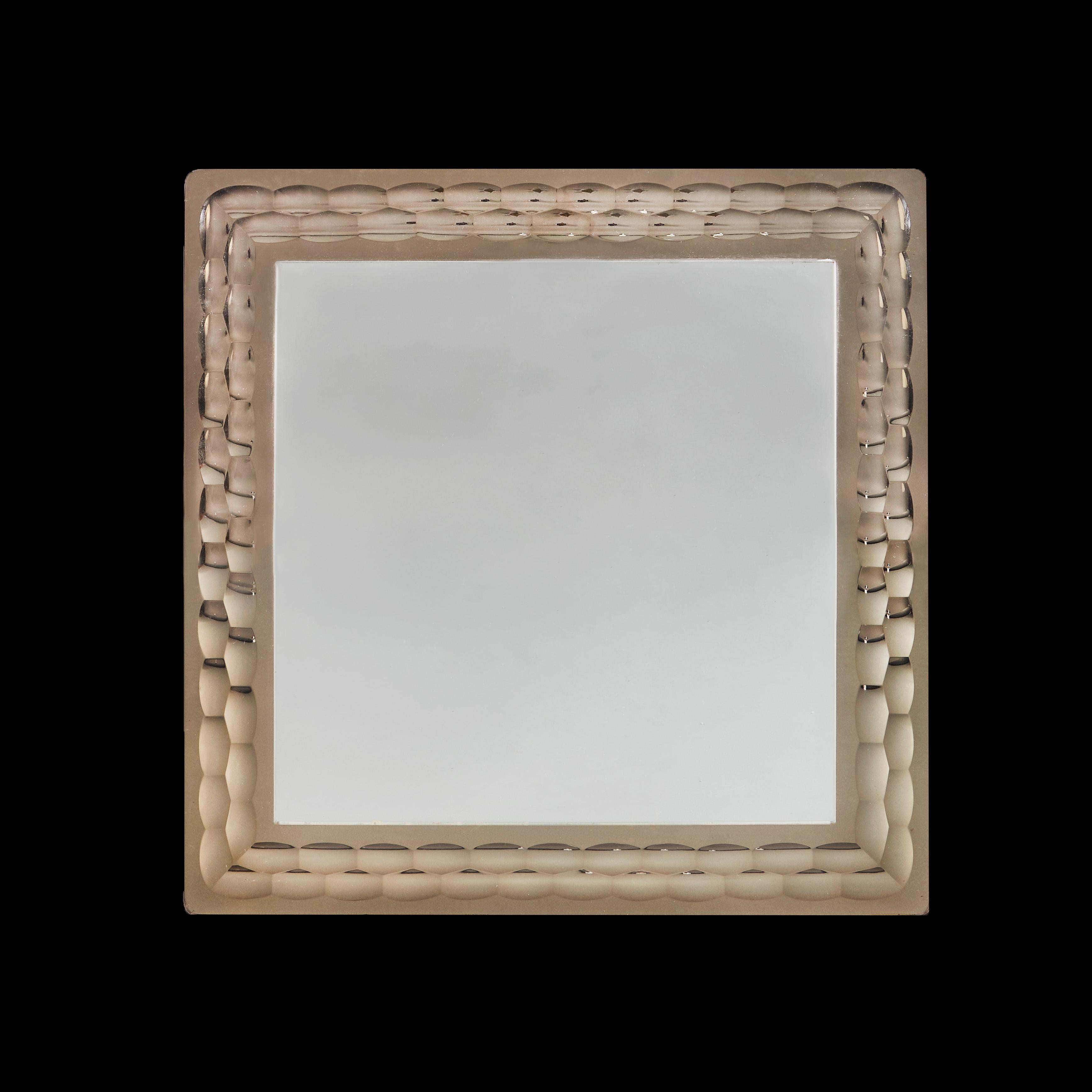 Italy, circa 1970

A pair of unusual late twentieth century square Italian mirrors with steel grey glass frame decorated with a rim of convex optic lens. After Arte Fontana.

Height 65.00cm

Width 66.00cm