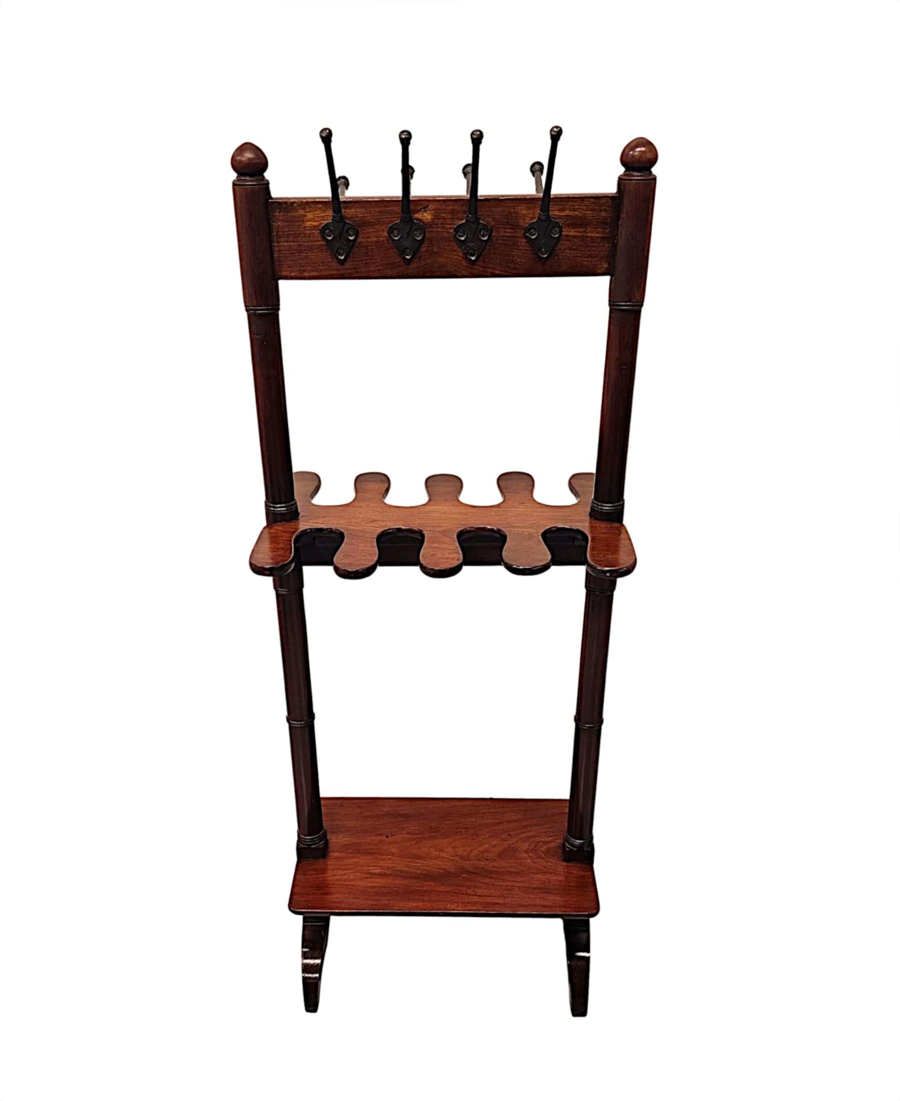 English An Unusual 19th Century Double Sided Country House Boot and Coat Rack For Sale