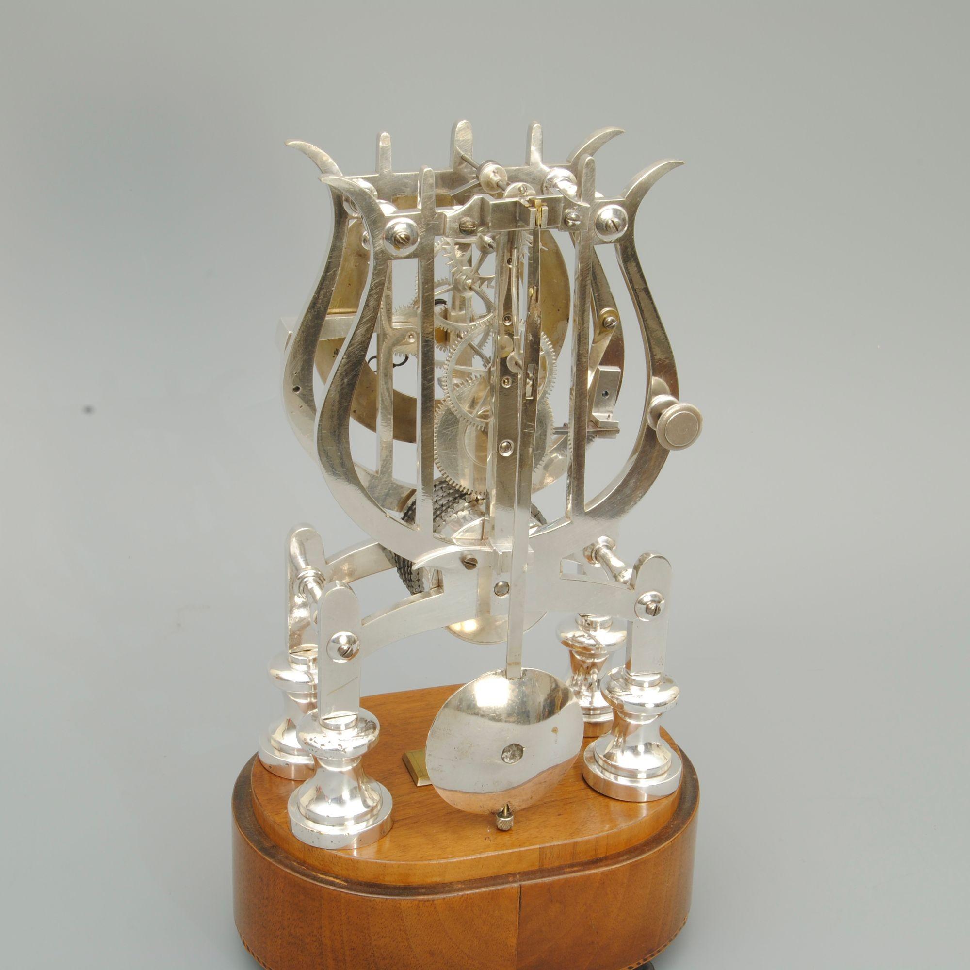 Horloge squelette argentée inhabituelle du 19ème siècle Bon état - En vente à Lincolnshire, GB