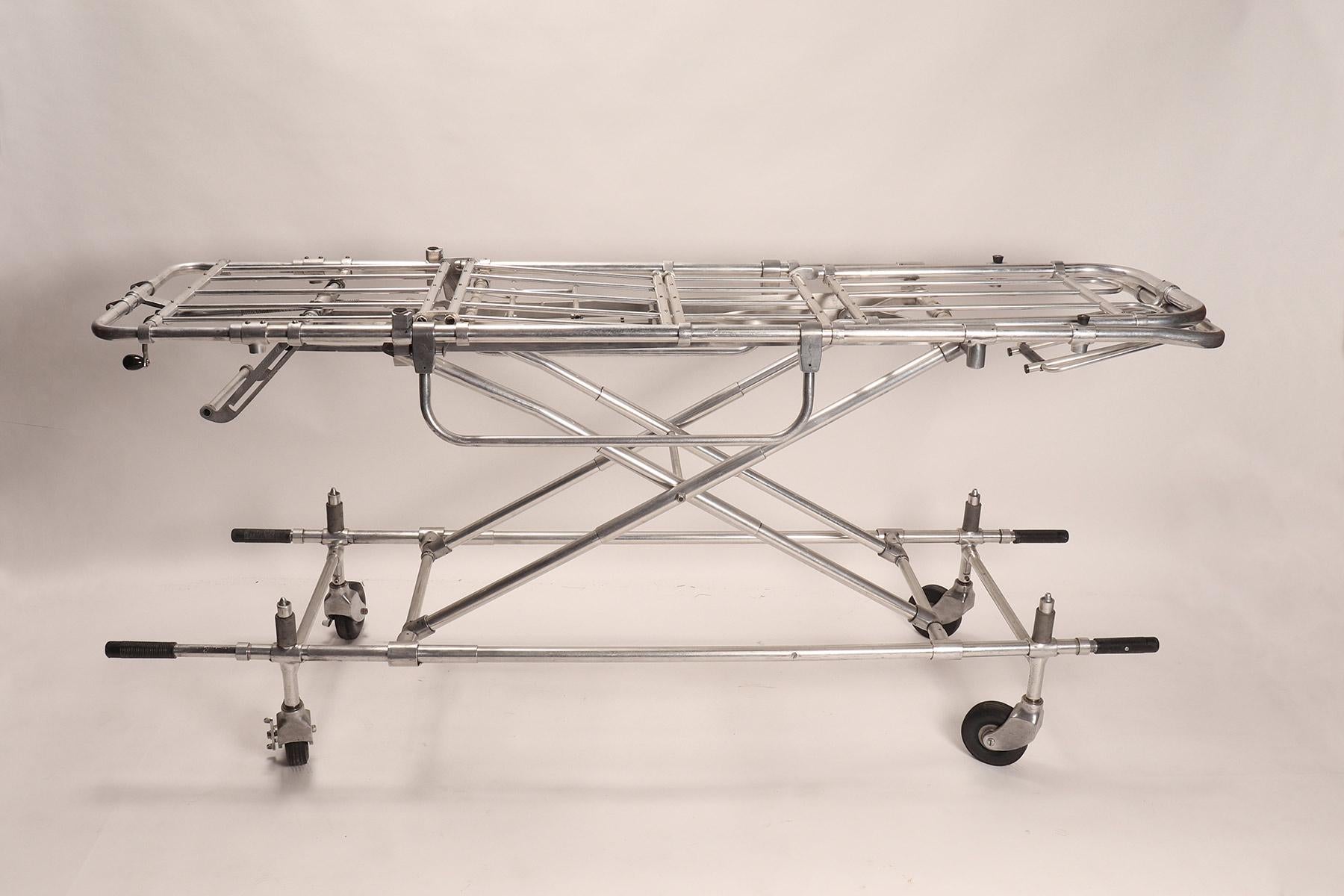Aluminum Unusual Adjustable Table, France, 1930 For Sale