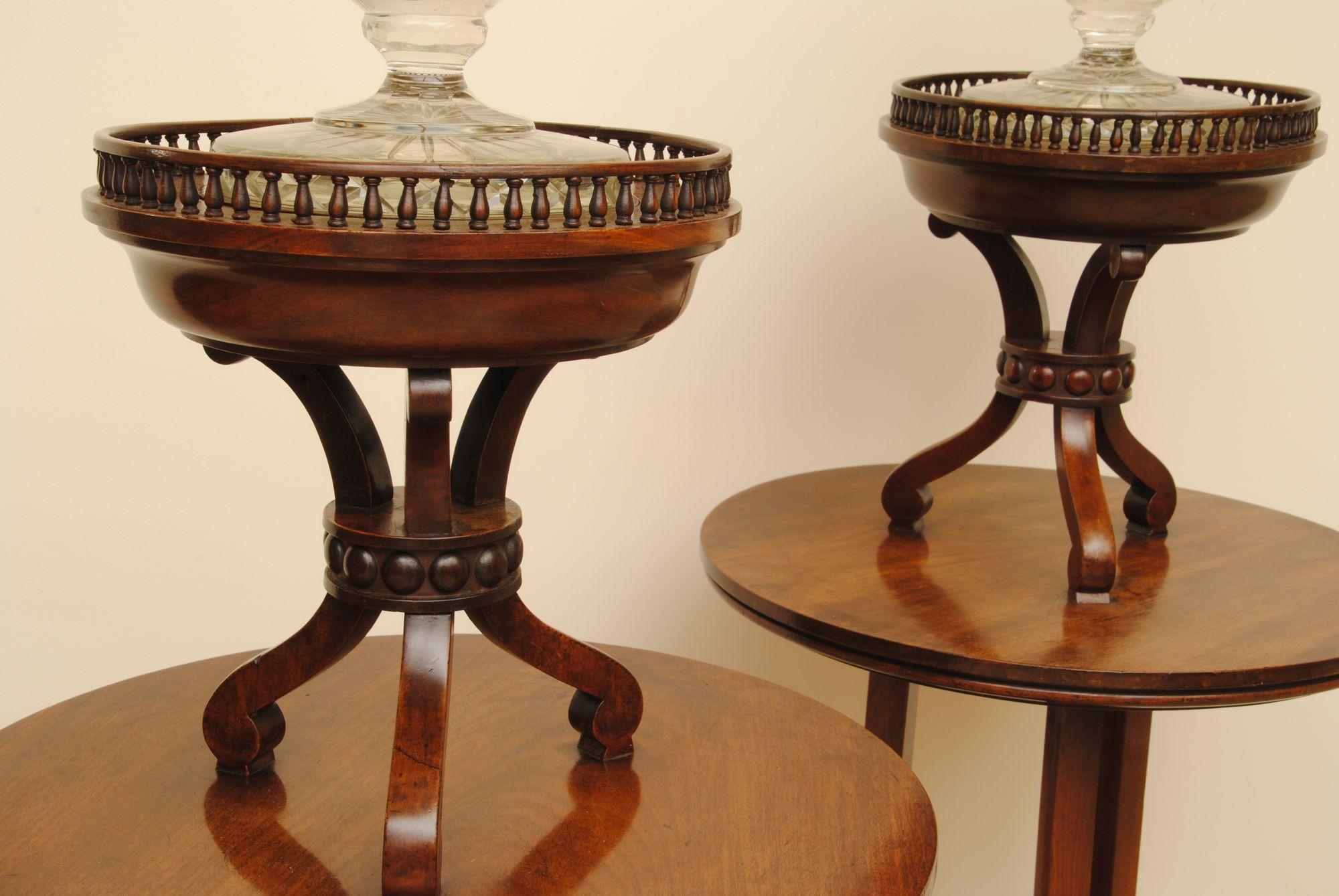 Carved Unusual and Smart Pair of Regency Mahogany Stands For Sale