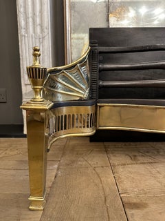 An Unusual Antique English  Brass Fire Grate