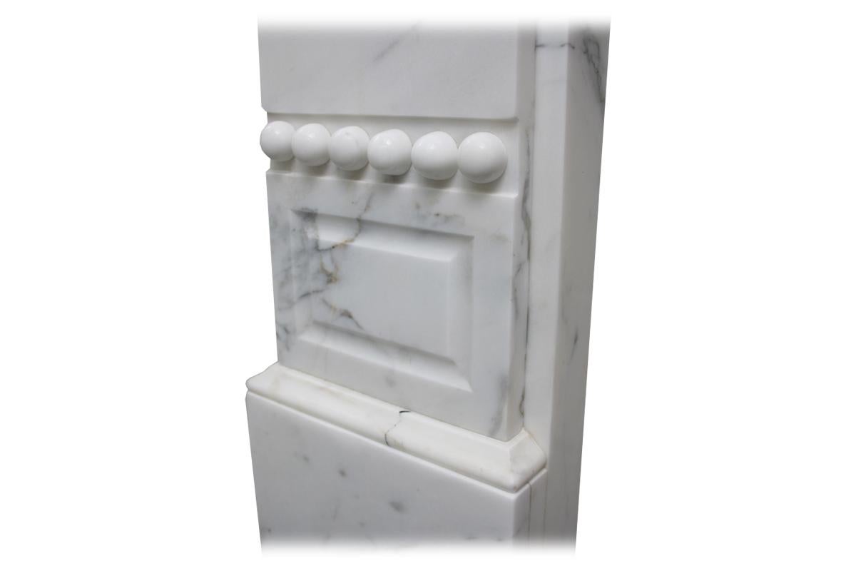 Unusual Antique Victorian 19th Century Marble Fireplace Surround 4
