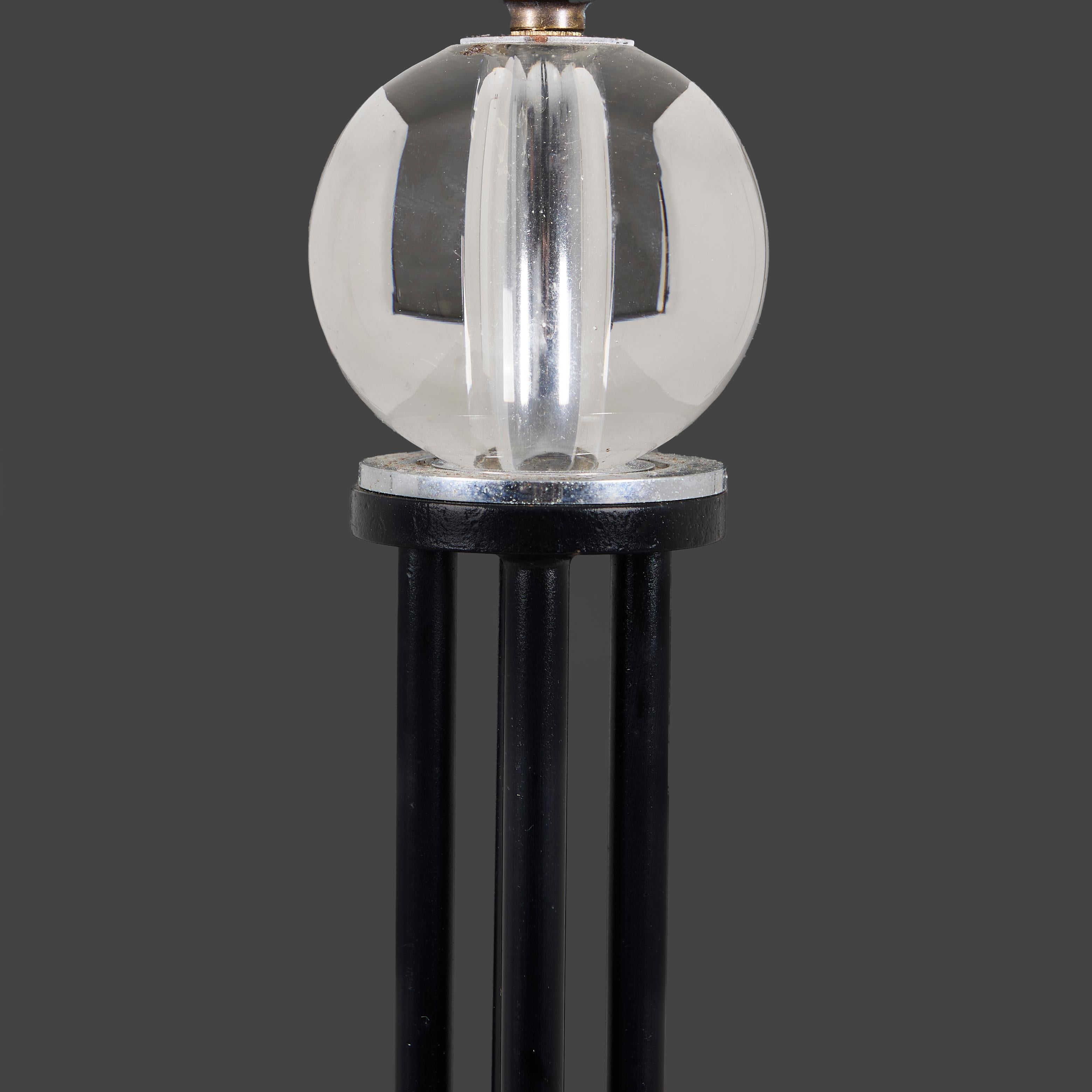 French An Unusual Atomic Ebonised Standard Lamp For Sale