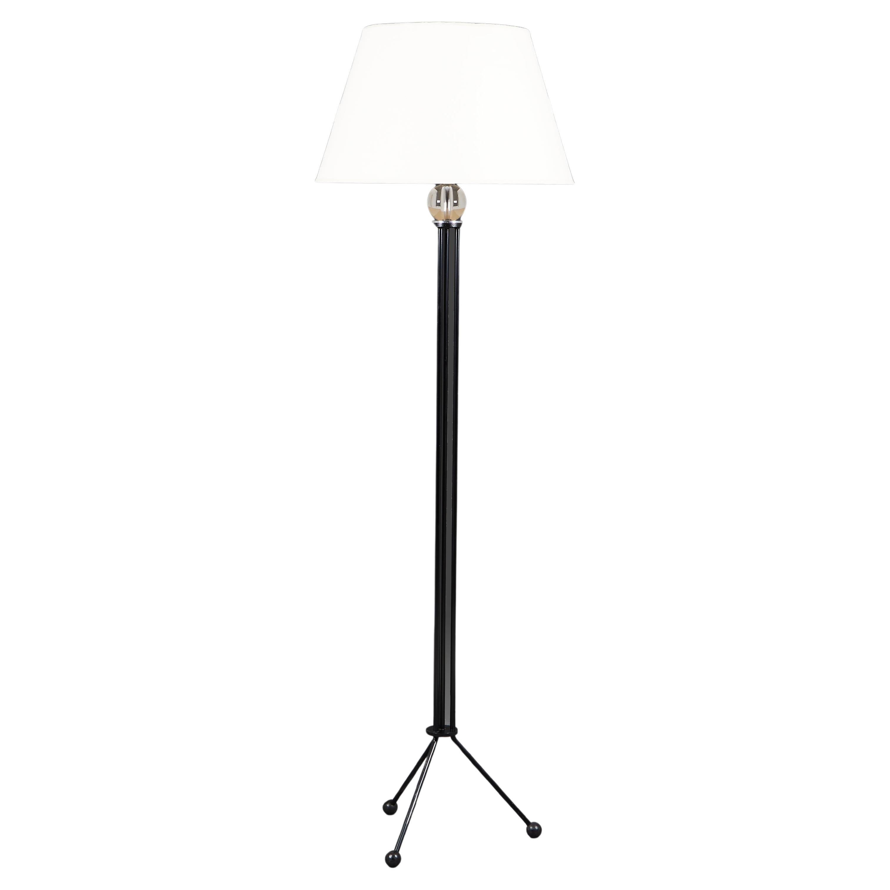 An Unusual Atomic Ebonised Standard Lamp