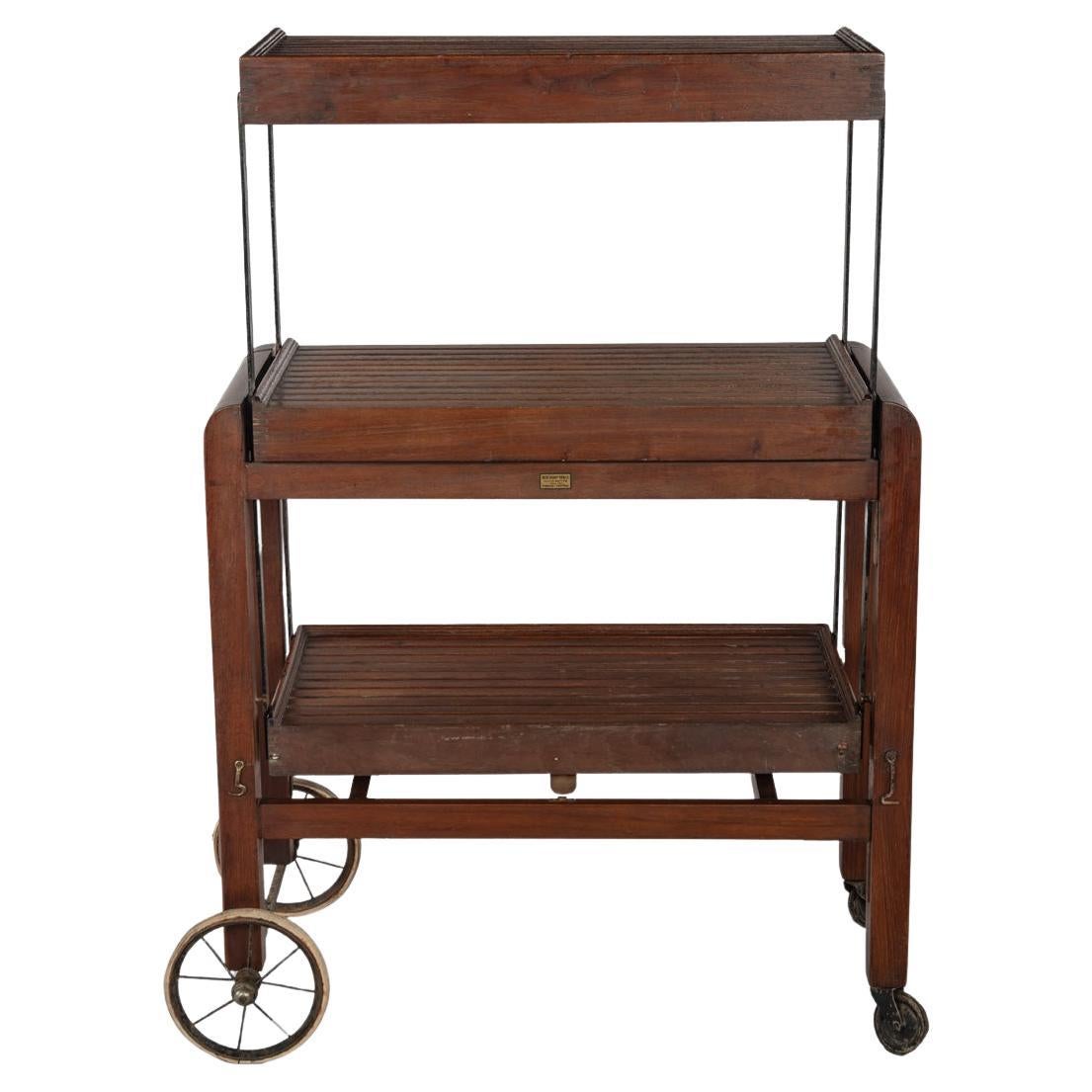 An Unusual Bath Cabinet Makers Co (BCM) Patent Adap-Table Conservatory Trolley For Sale