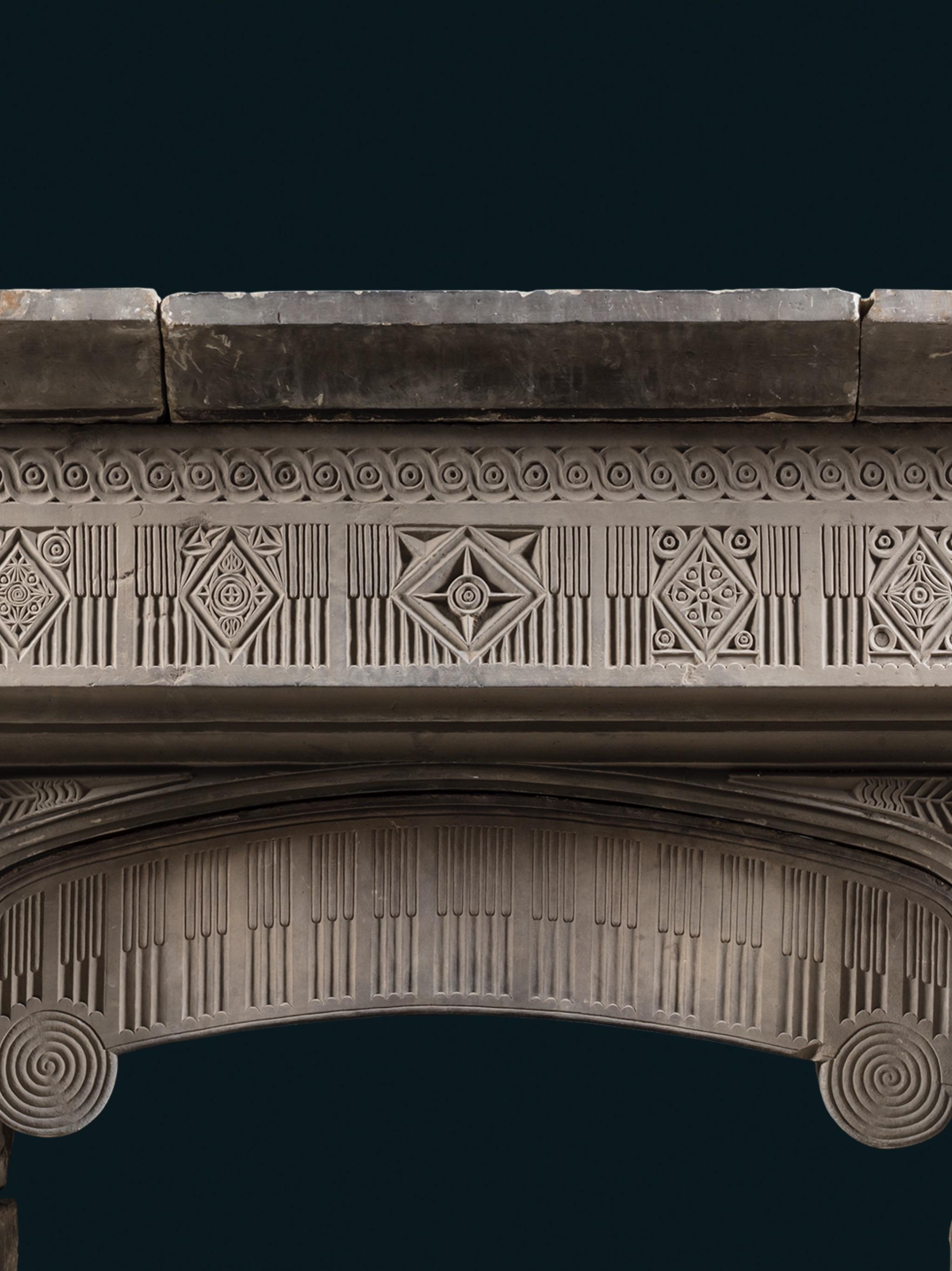 18th Century and Earlier An Unusual & Behemoth 16th Century English Limestone Chimneypiece