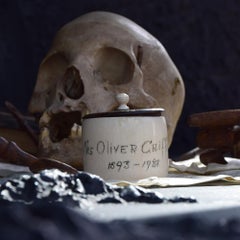 Unusual Bone Carved Engraved Victorian Powder Box