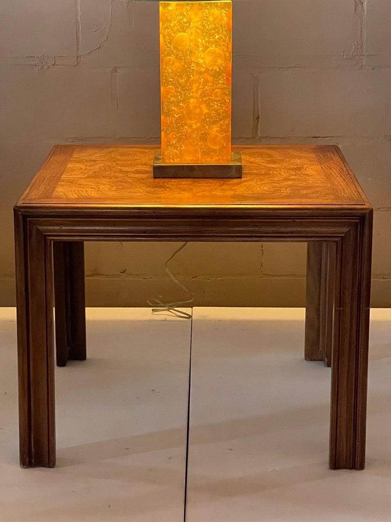 Mid-Century Modern Unusual Burl Lamp Table by Lane For Sale