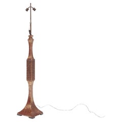 Used Unusual Carved and Gilt Wood Floor Lamp, circa 1950