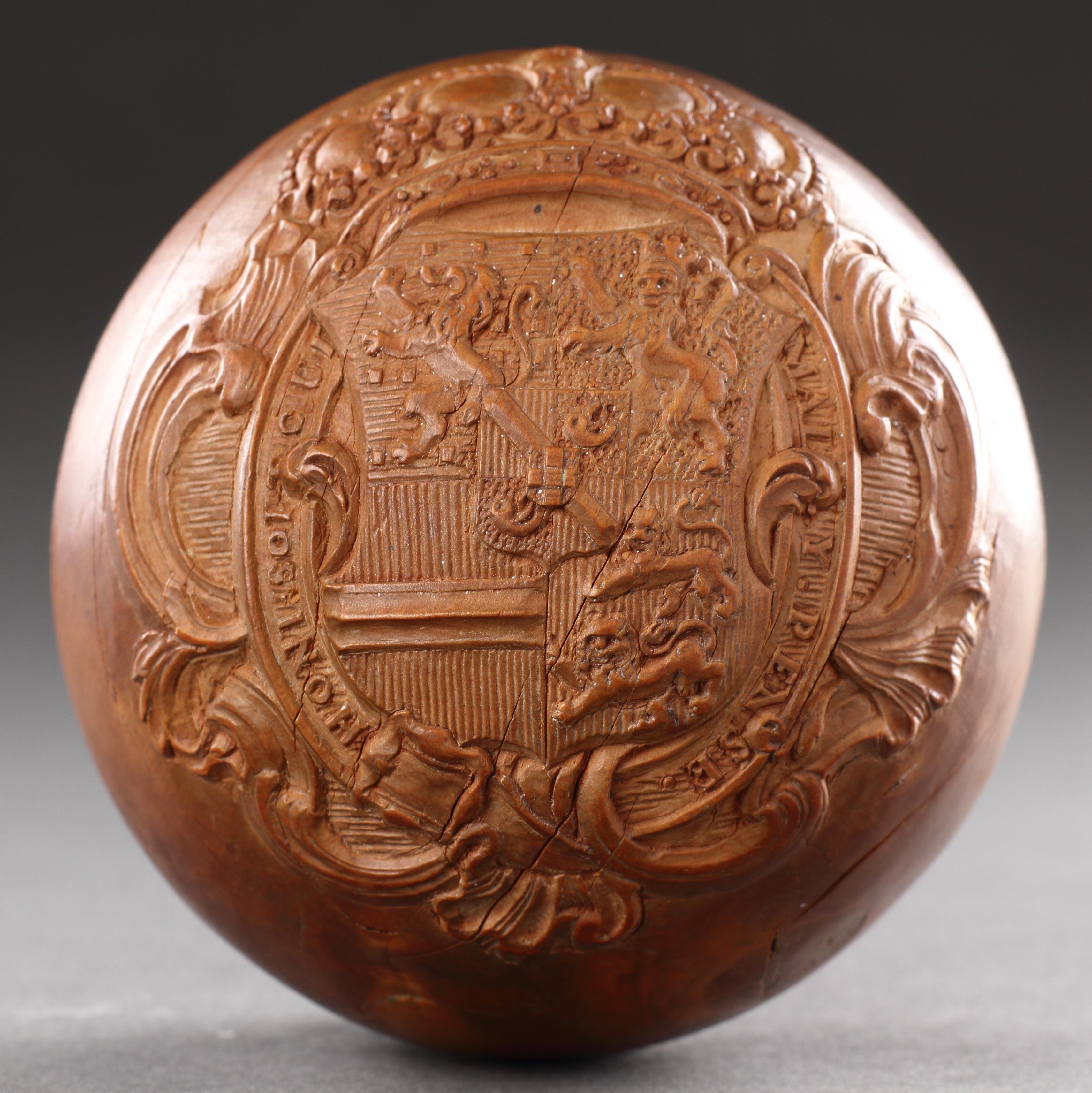 An Unusual Carved Boxwood ‘Sphere’ For Sale 2