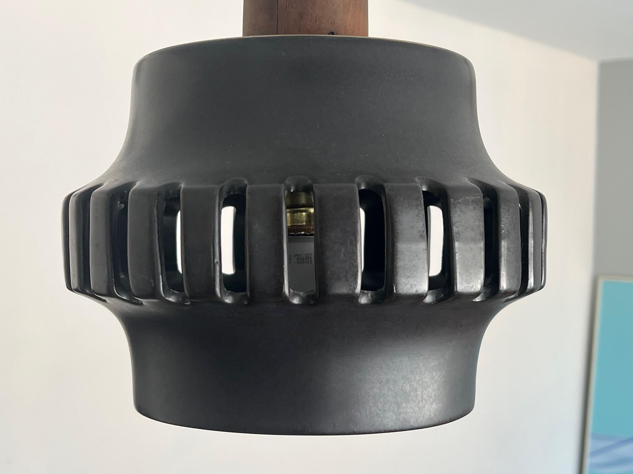 Mid-Century Modern Lampe à suspension en céramique inhabituelle de Martz en vente