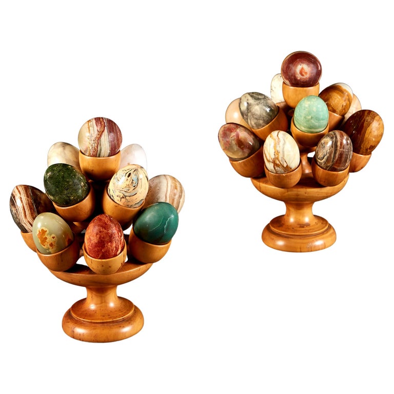 Unusual Collection of Specimen Marble Eggs at 1stDibs