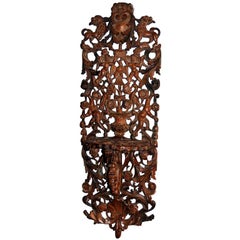 Antique An Unusual Continental Carved Wall Bracket