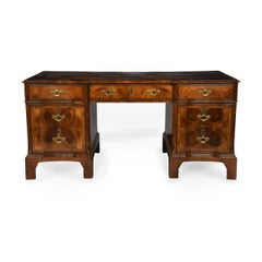An Unusual Early 20th Century George I Style Free Standing Pedestal Desk