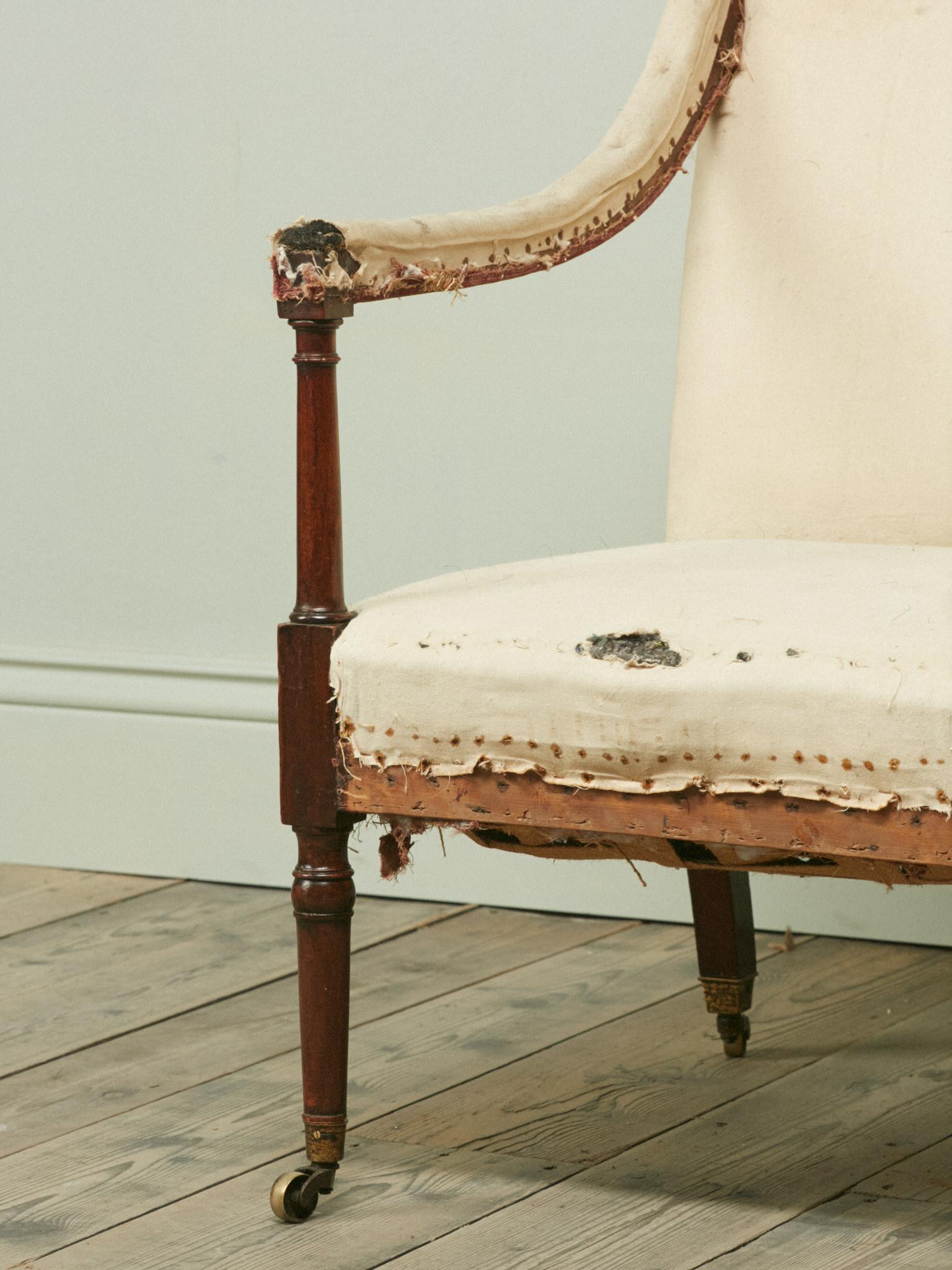 Unusual George III Mahogany Library Chair In Fair Condition In London, GB