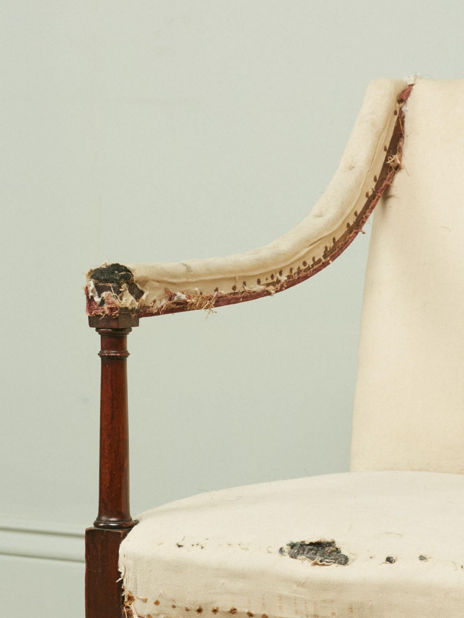 18th Century Unusual George III Mahogany Library Chair