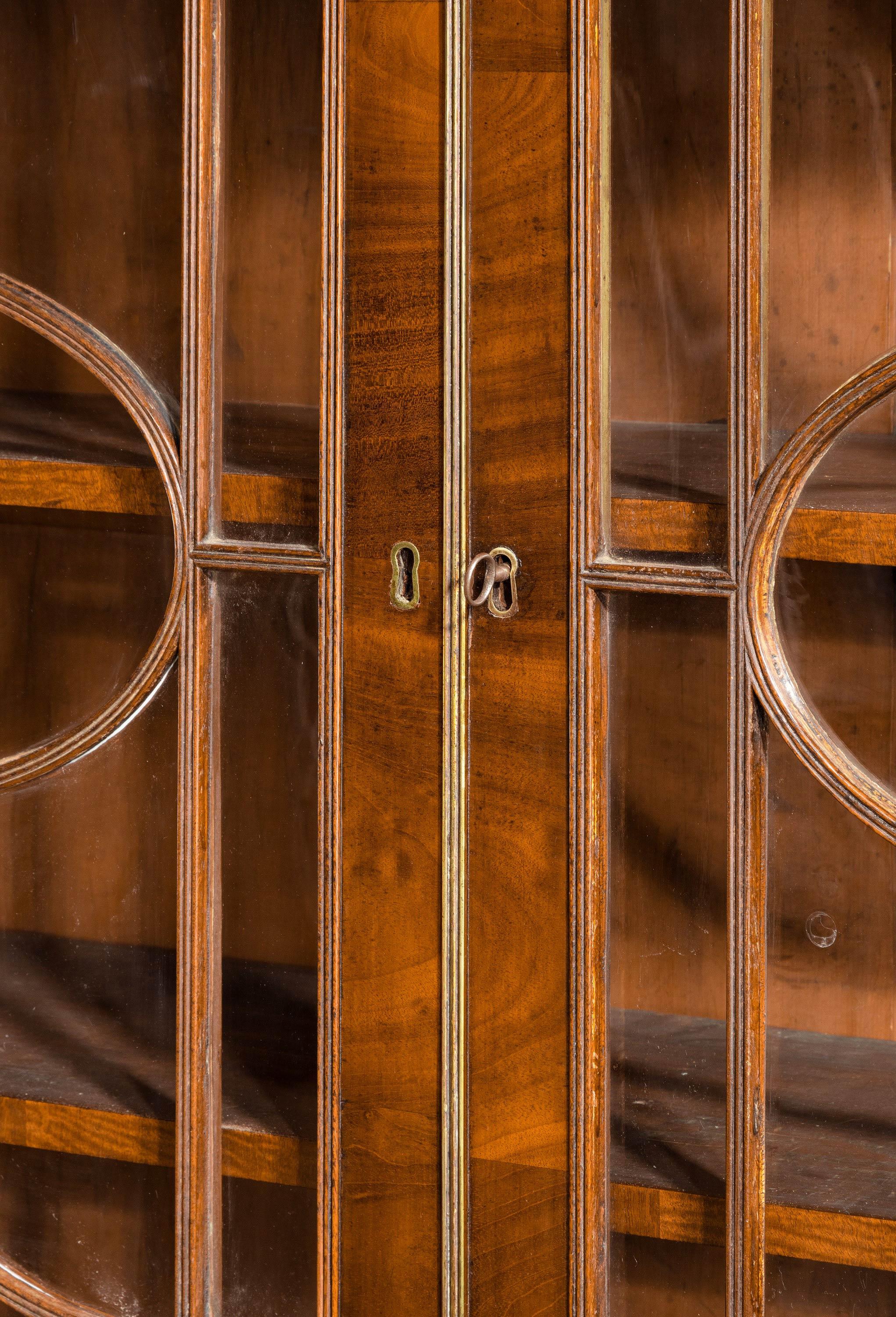 19th Century An Unusual George III Period Bookcase with Kneehole