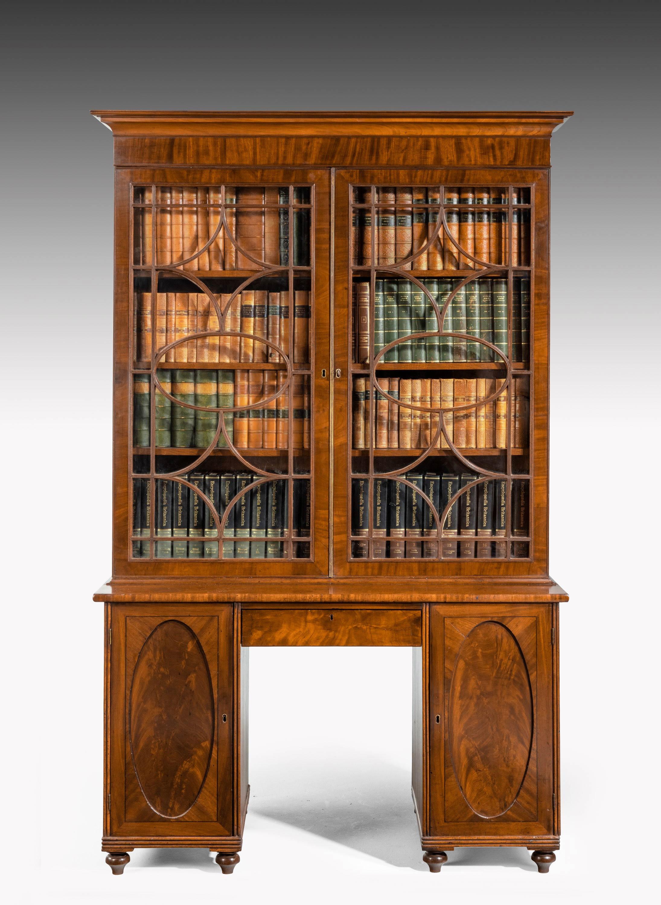 An Unusual George III Period Bookcase with Kneehole 1