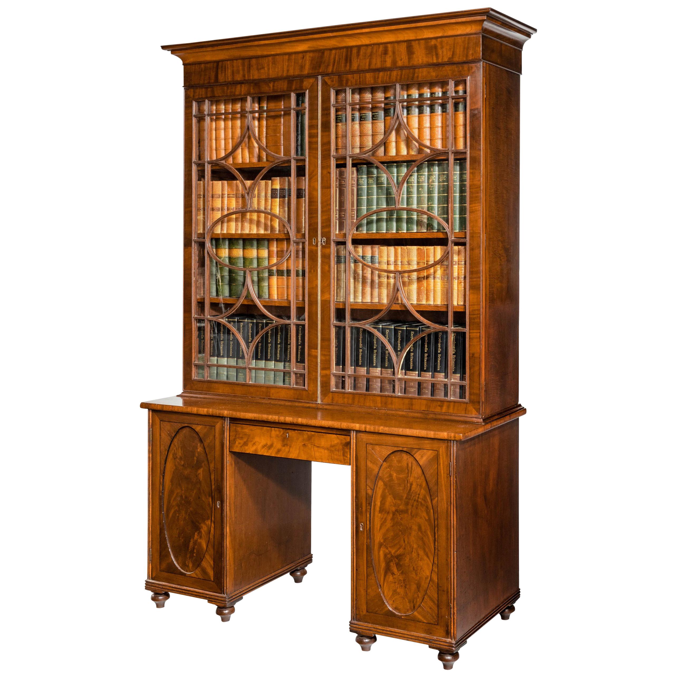 An Unusual George III Period Bookcase with Kneehole