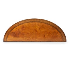 An Unusual Sheraton Period Satinwood Demilune Side Table