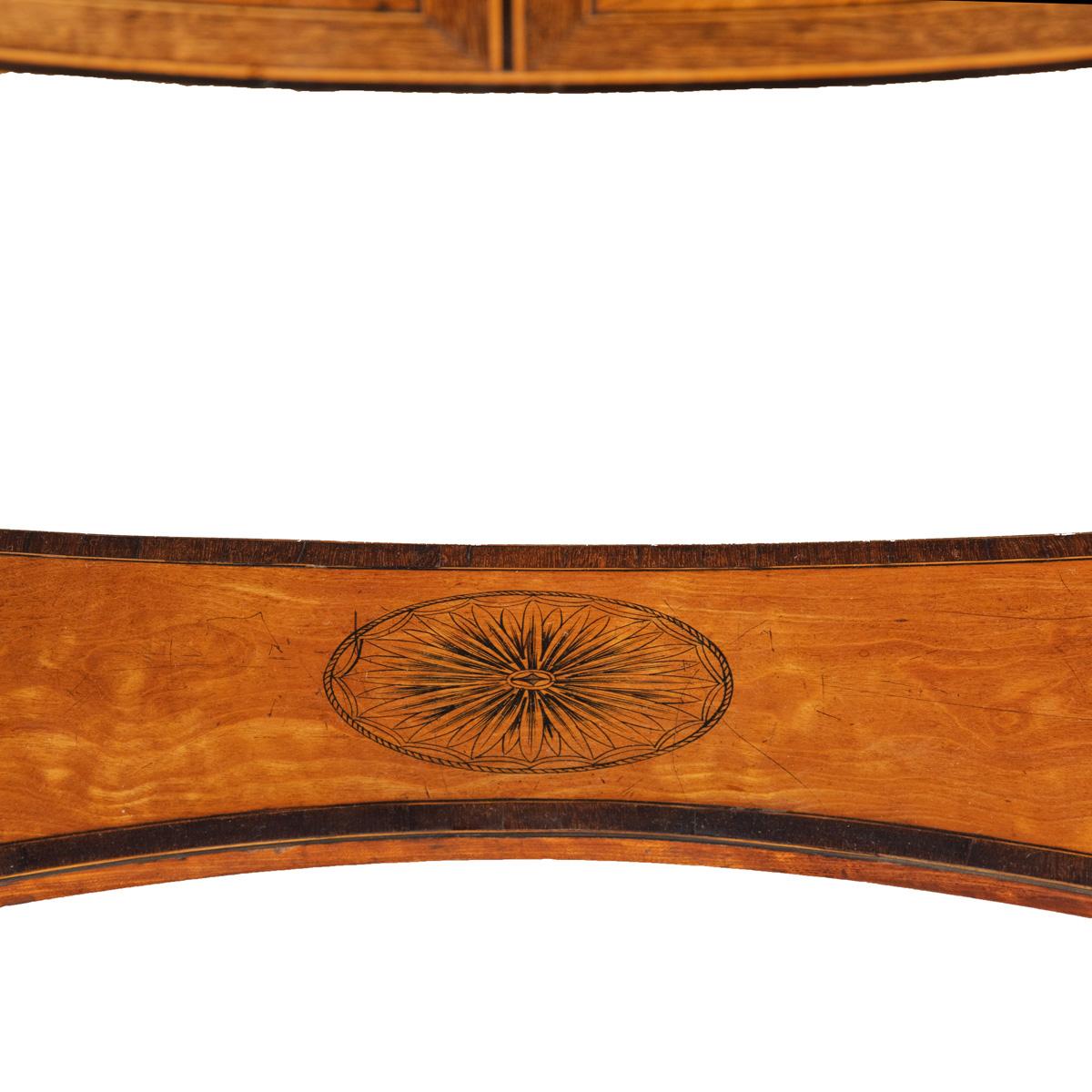 18th Century and Earlier An unusual George III satinwood side table For Sale