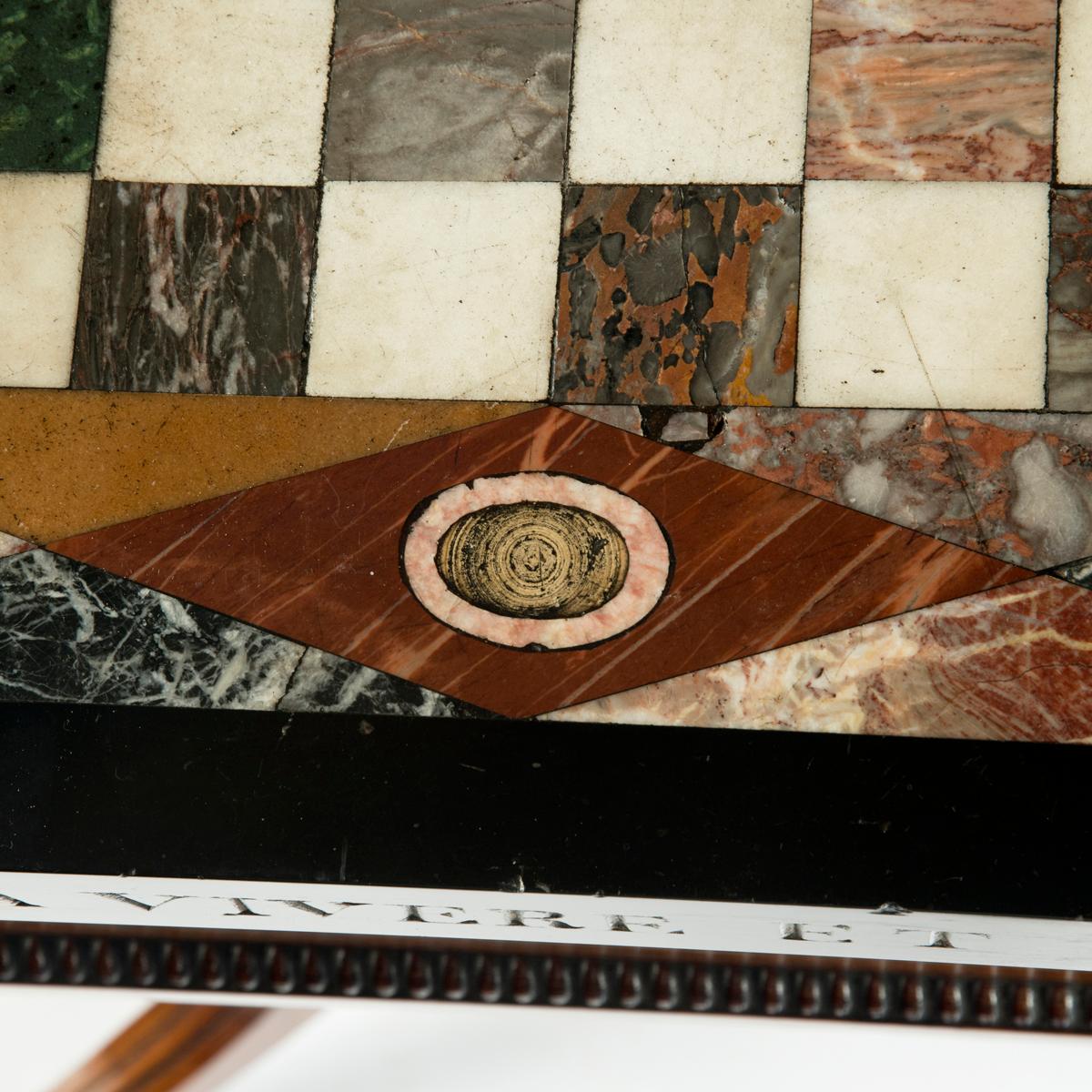 Ein ungewöhnlicher Backgammon-Tisch aus Marmor im George-IV-Stil, Gillows zugeschrieben im Angebot 3
