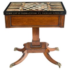 Antique An unusual George IV specimen marble backgammon table attributed to Gillows