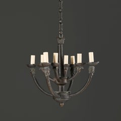 An Unusual Greco-Roman Style Bronze Chandelier with Tragedy Masks