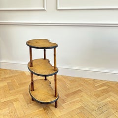 An Unusual Kidney Shaped Three Tier Bamboo Etagere