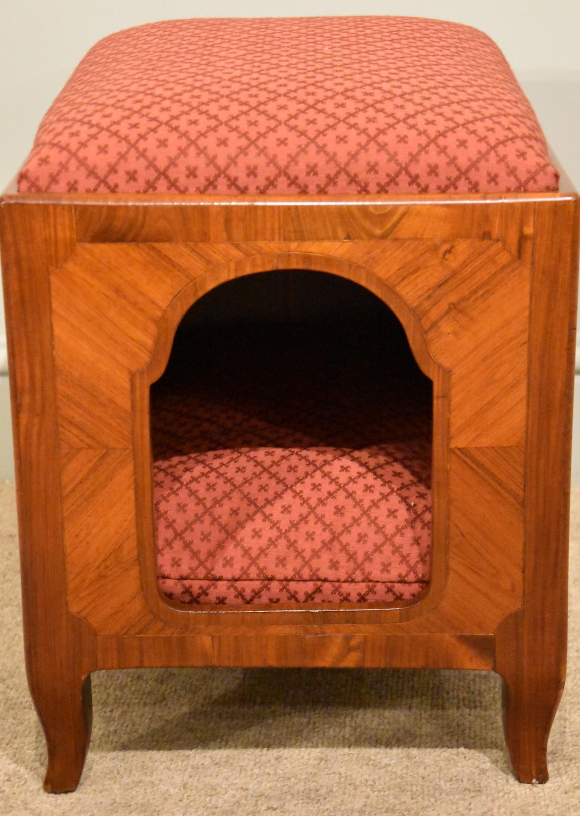 19th Century Unusual Kingwood French Dog Kennel/Stool For Sale