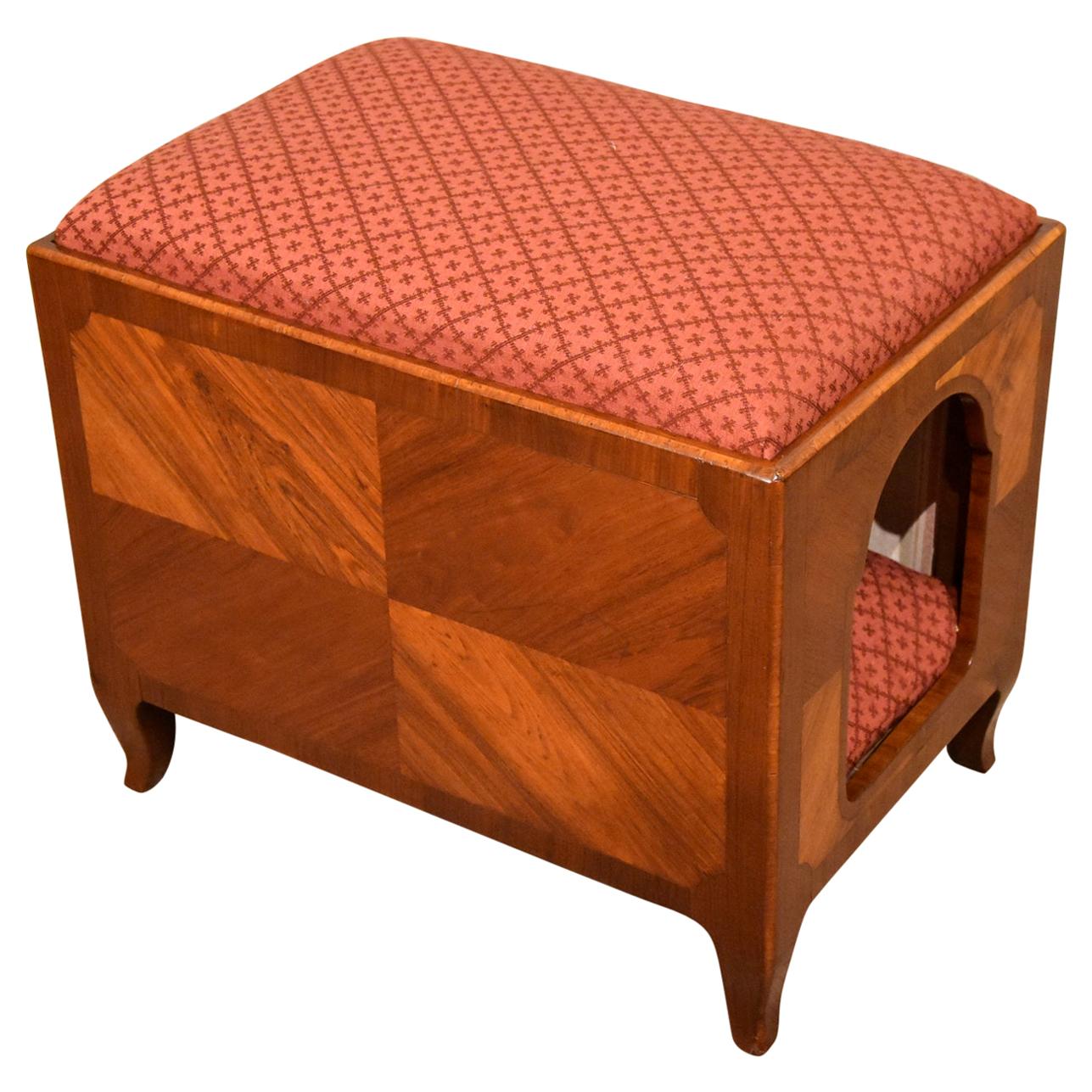 Unusual Kingwood French Dog Kennel/Stool For Sale